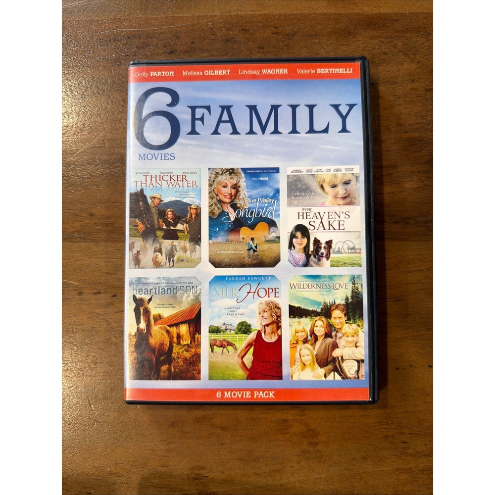 6 Family Movies DVD 6-Movie Pack Dolly Parton Melissa Gilbert Echo Bridge